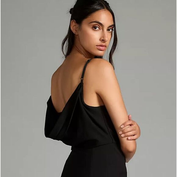 Anthropologie Cowl-Neck Ruched Dress L NWT $160 - Picture 3 of 9